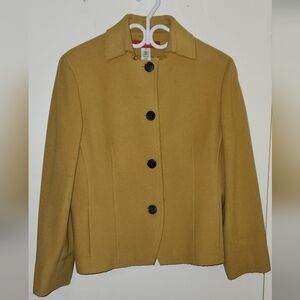 Anne Klein Mustard Button-Up Blazer